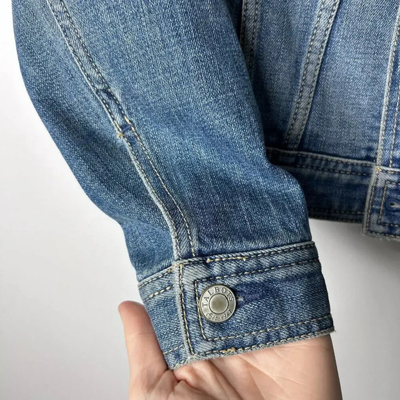 Talbots Classic Denim Jean Jacket Women’s Petite‎ Vintage Wash Blue - Picture 8 of 15